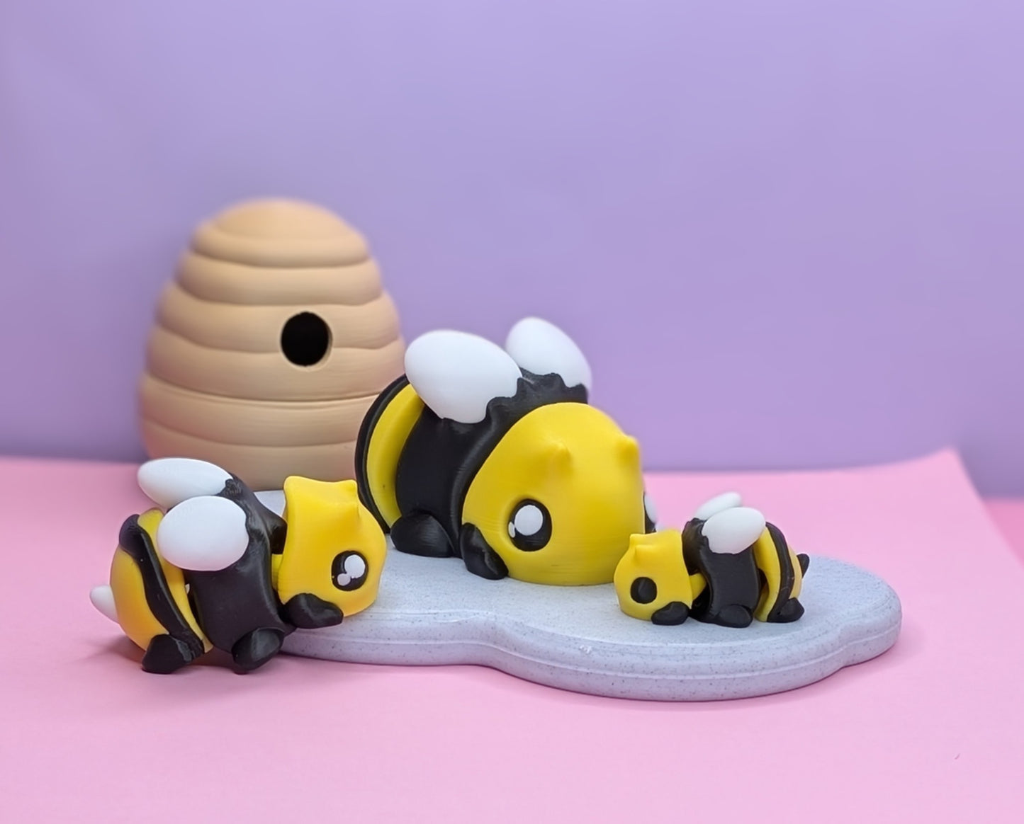 3D Printed Chonky Bees plus optional Bee Have