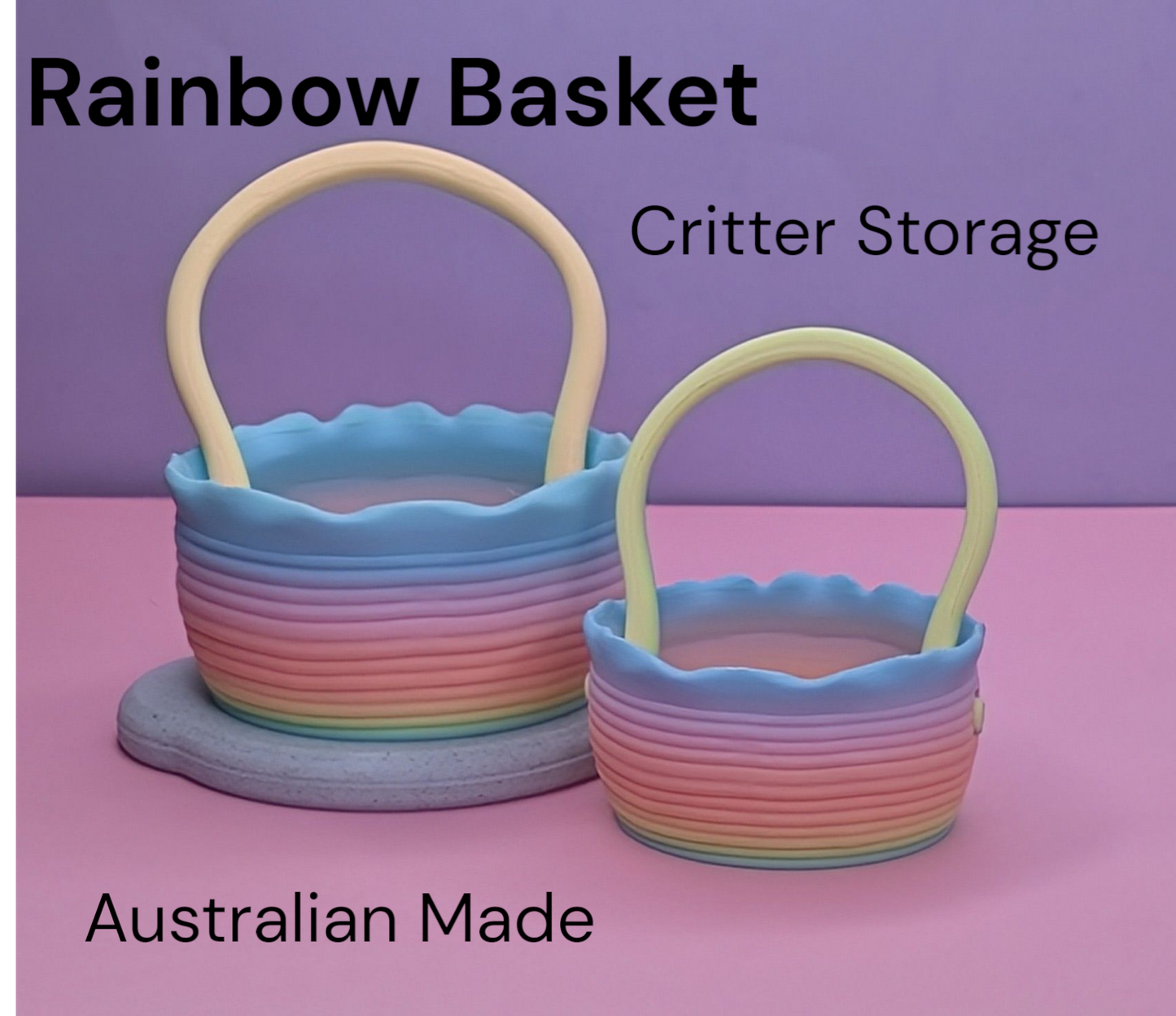Gradient Basket – Cozy Storage for Flexi Pets, Bunnies & Guinea Pigs.