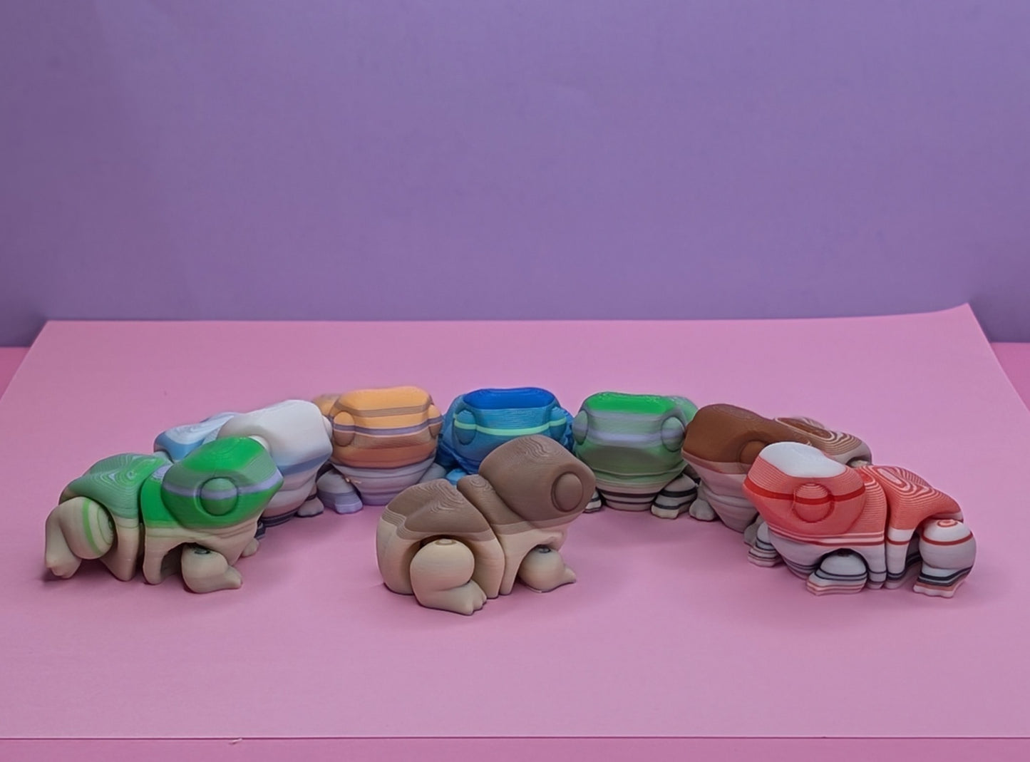 Unique Flushy Fidget Frogs – Made from Purged 3D Printer Filament