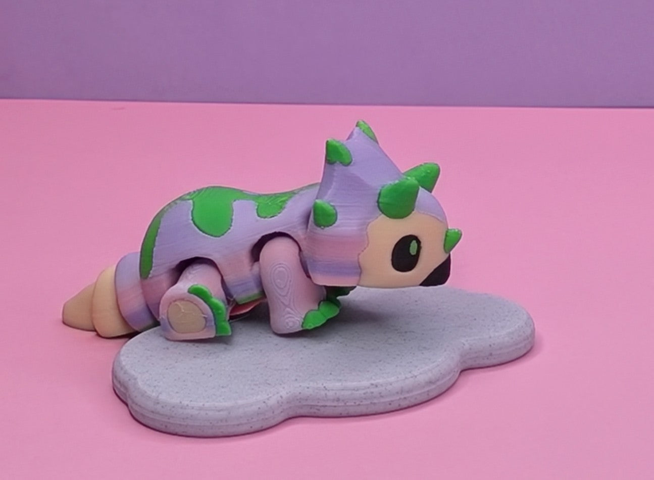 3D Printed Flexy Triceratops – 10cm Long