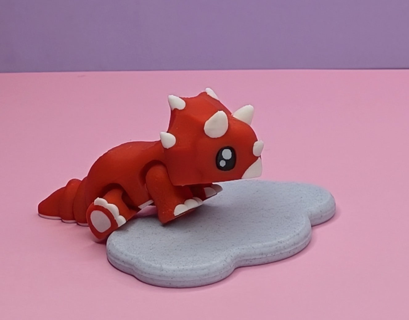 3D Printed Flexy Triceratops – 10cm Long