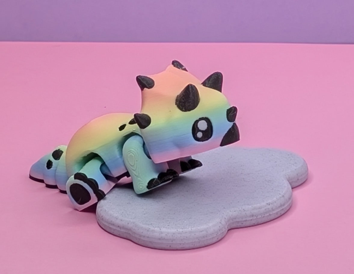 3D Printed Flexy Triceratops – 10cm Long
