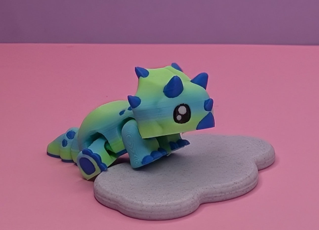 3D Printed Flexy Triceratops – 10cm Long