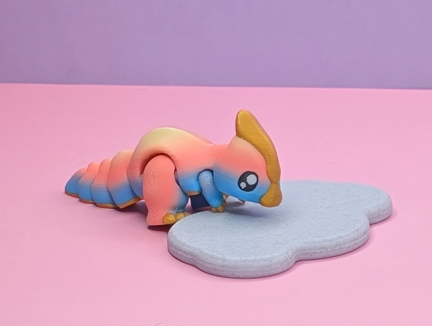 Adorable 3D Printed Parasaur – 10cm Long –