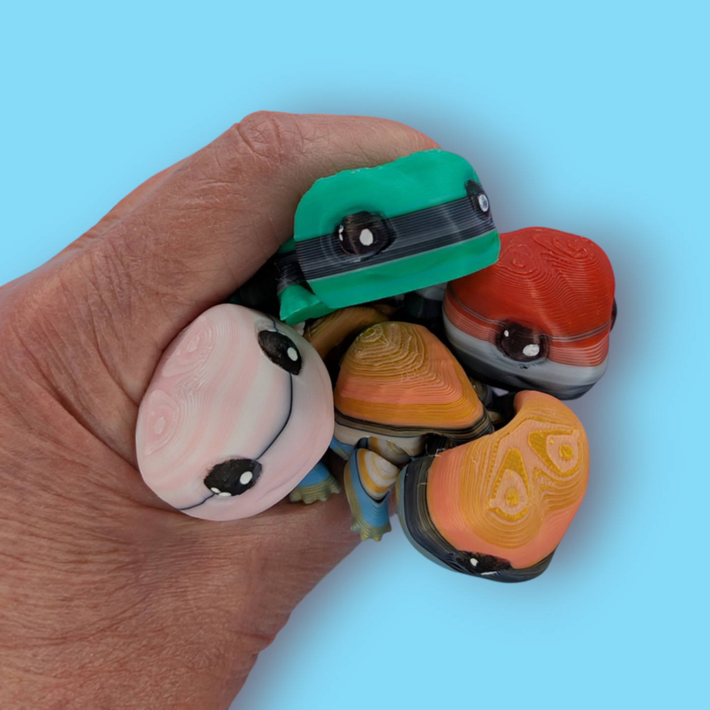 Unique Flushy Fidget Geckos – Made from Purged 3D Printer Filament