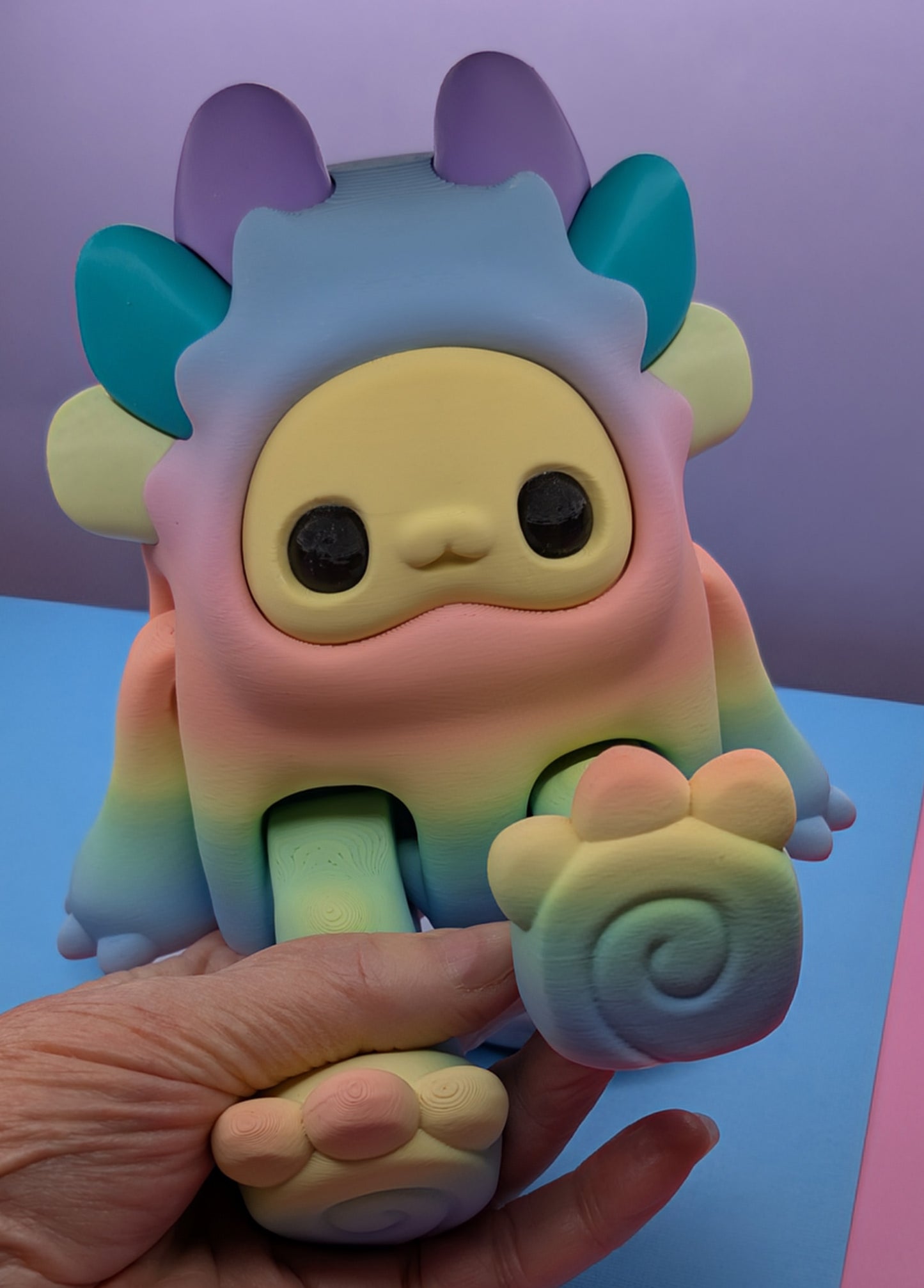 Woobu Upa Axolotl Large (Candy Rainbow)