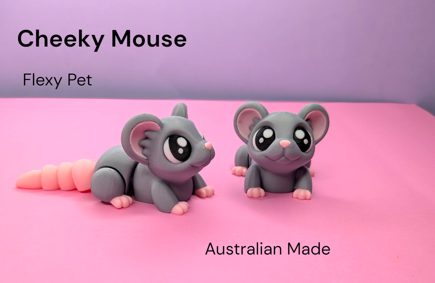 Cheeky Flexy Mouse (Grey)