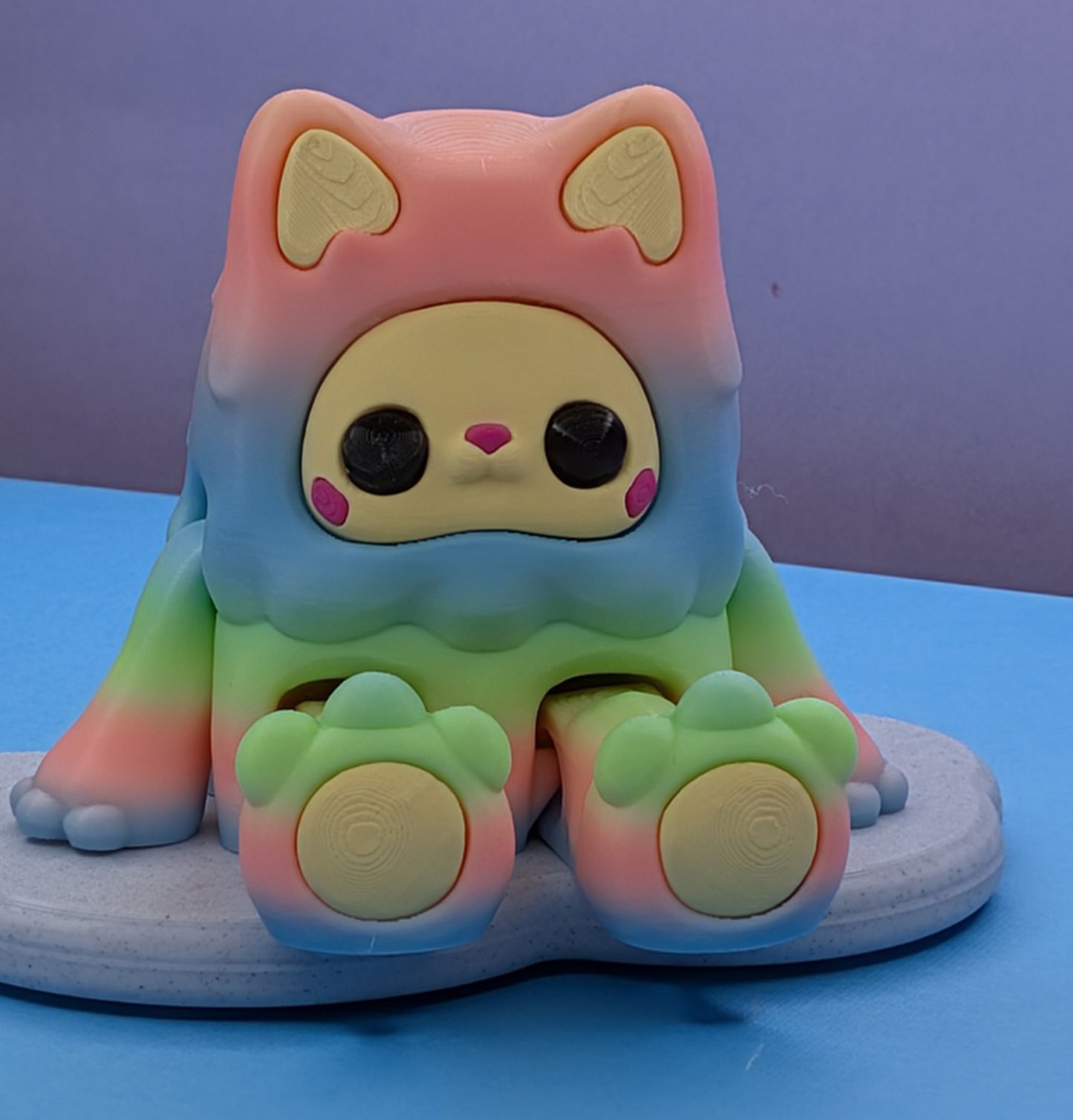 Woobu Kitty Medium (Candy Rainbow)
