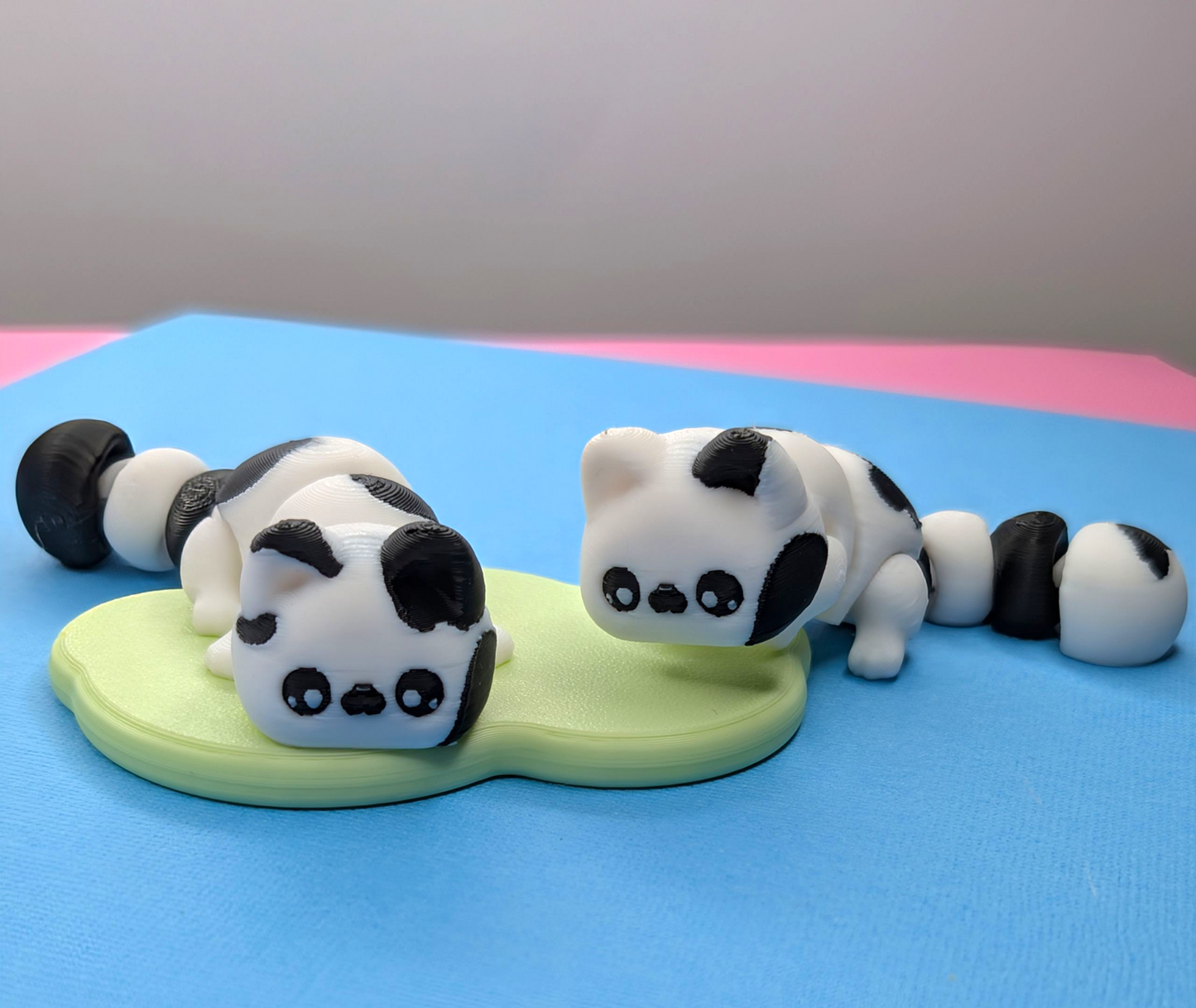 3D Printed Flexy, Fidget, Articulated Orange Cat or Black & White Cat