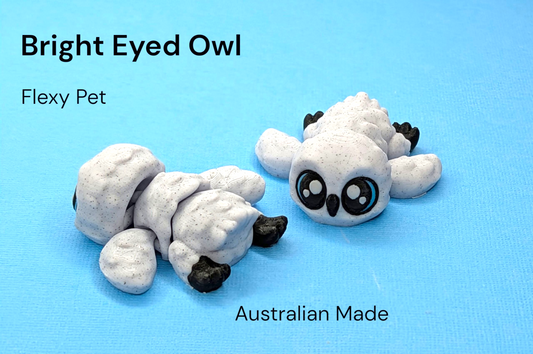 Bright Eyed Owl (Stone Grey)