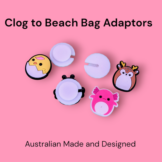 Croc to Bogg or Kmart Beach Bag Adapters – Decorate with your charms.