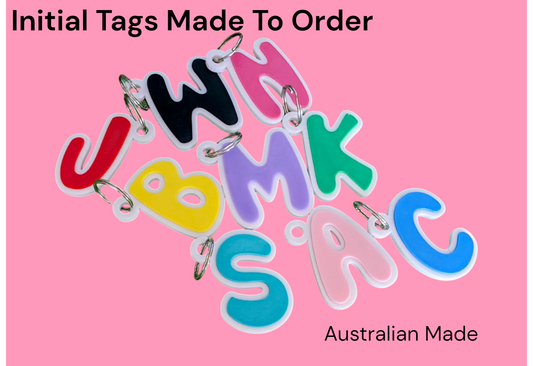 Personalized 3D Printed Initial Tags – Stylish & Durable Keychains