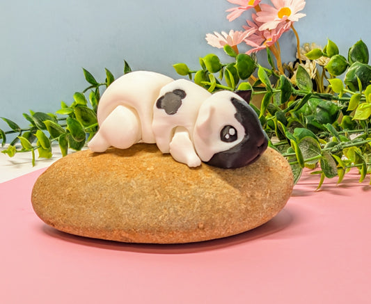 Guinea Pig  (Dalmatian-Black & White) 3D Printed Articulated