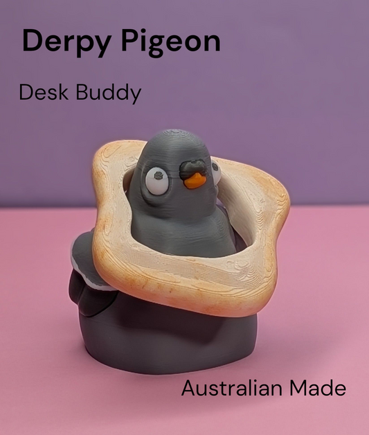 Derpy Pigeon and Bread Desk Buddy.. Desk Toy