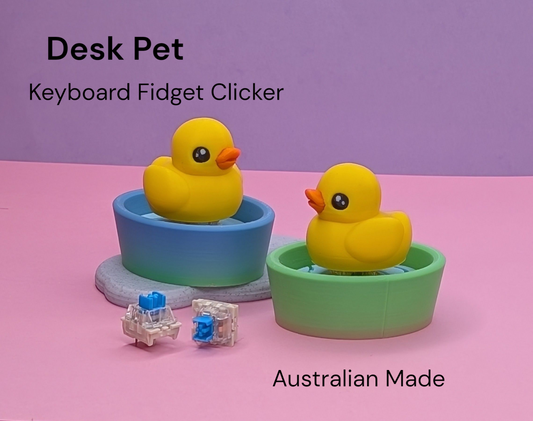 3D Printed Clicker Ducky in Bathtub – Satisfying Mechanical Desk Toy!