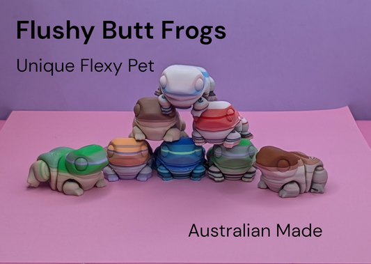 Unique Flushy Fidget Frogs – Made from Purged 3D Printer Filament