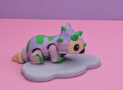 3D Printed Flexy Triceratops – 10cm Long