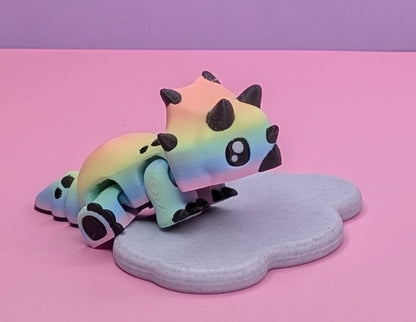 3D Printed Flexy Triceratops – 10cm Long