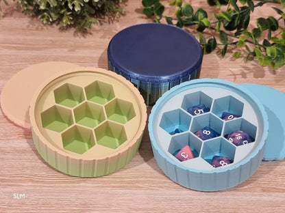3D Printed Dice Containers, screw lids DnD  table top gaming