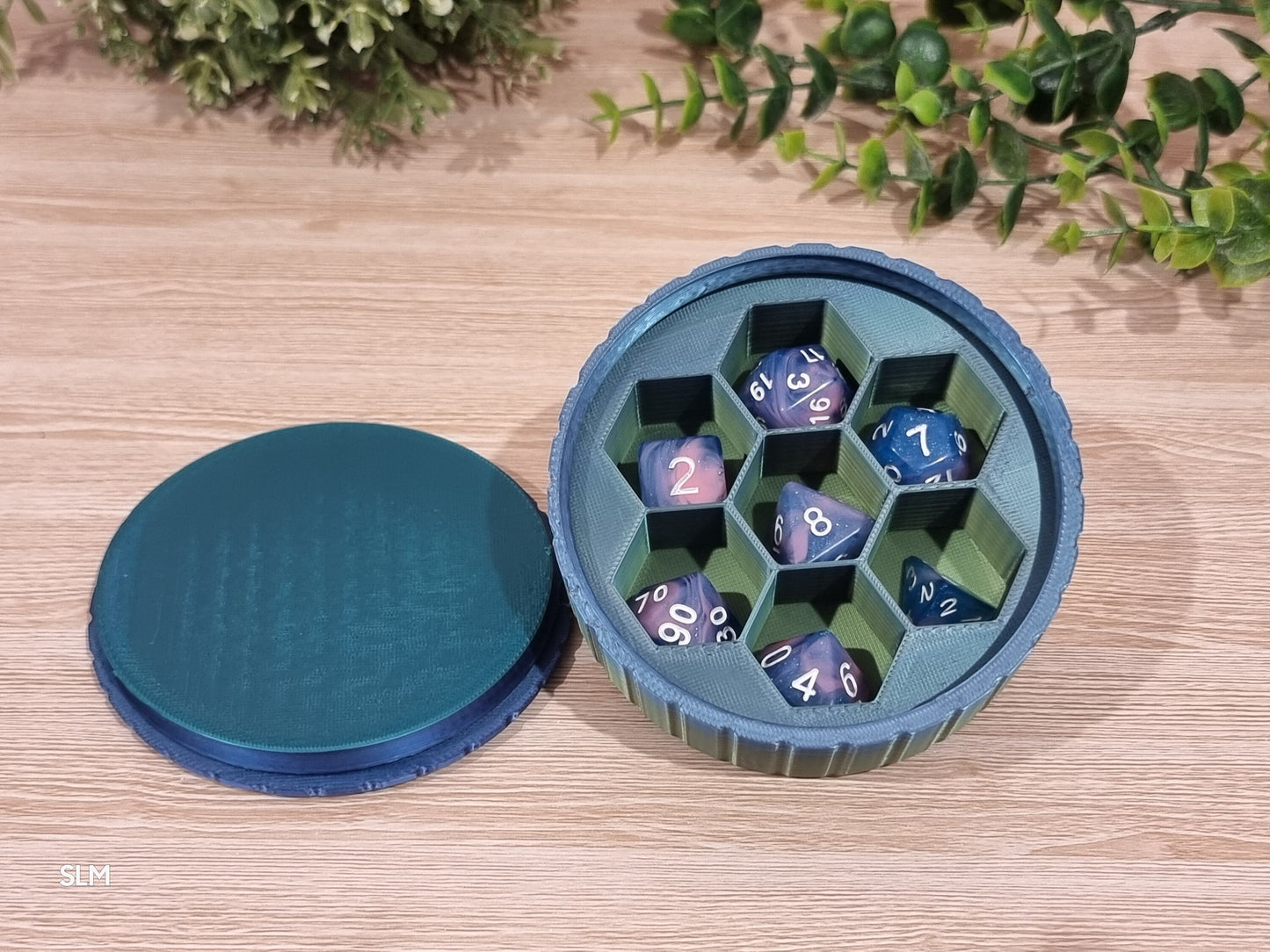 3D Printed Dice Containers, screw lids DnD  table top gaming