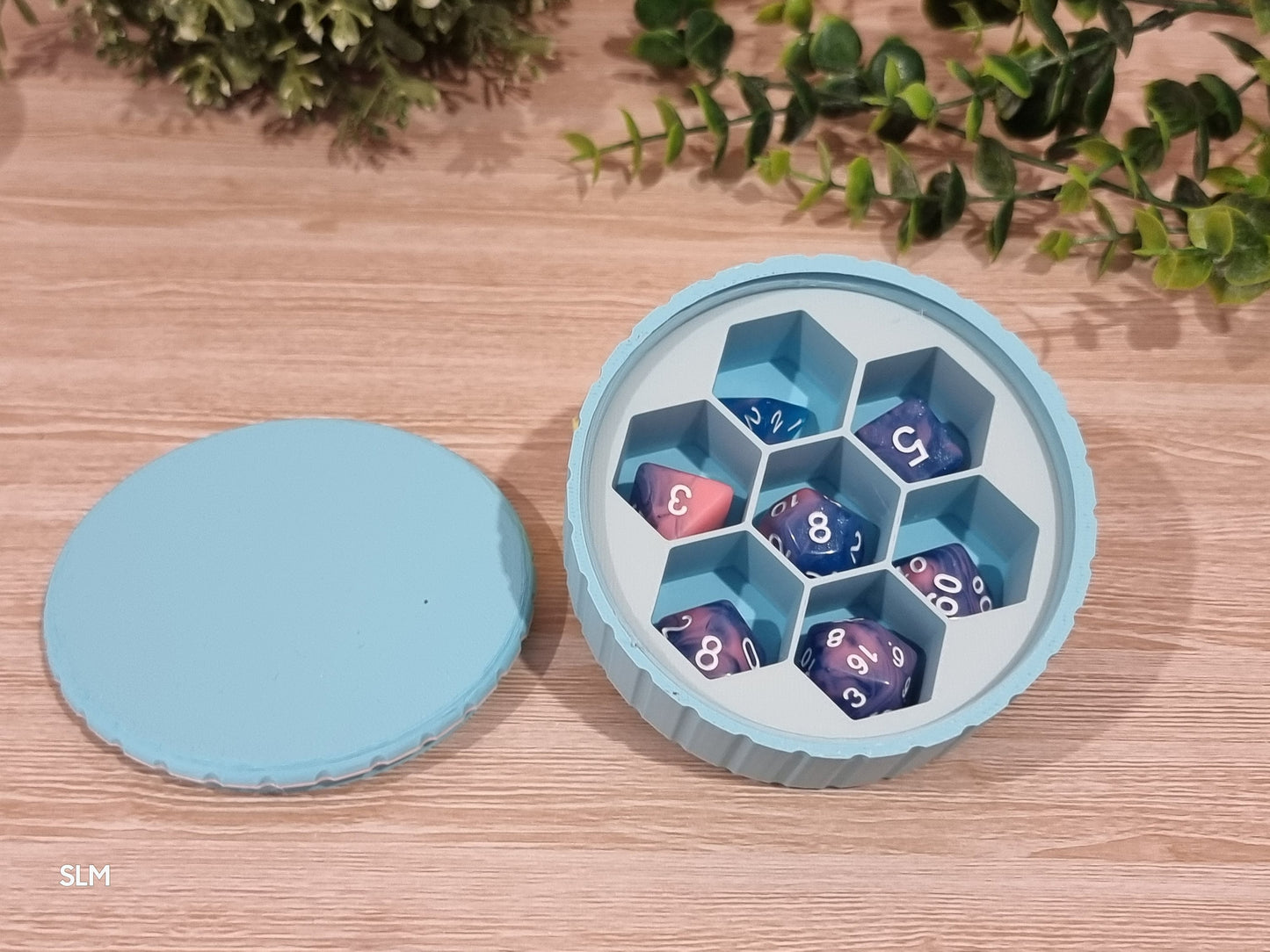 3D Printed Dice Containers, screw lids DnD  table top gaming