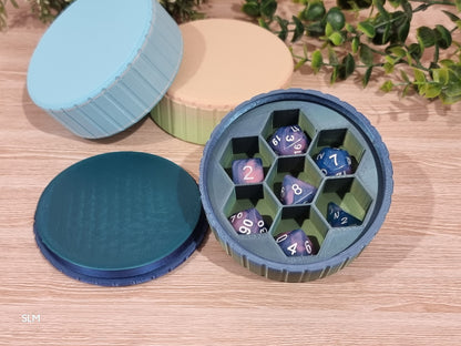 3D Printed Dice Containers, screw lids DnD  table top gaming