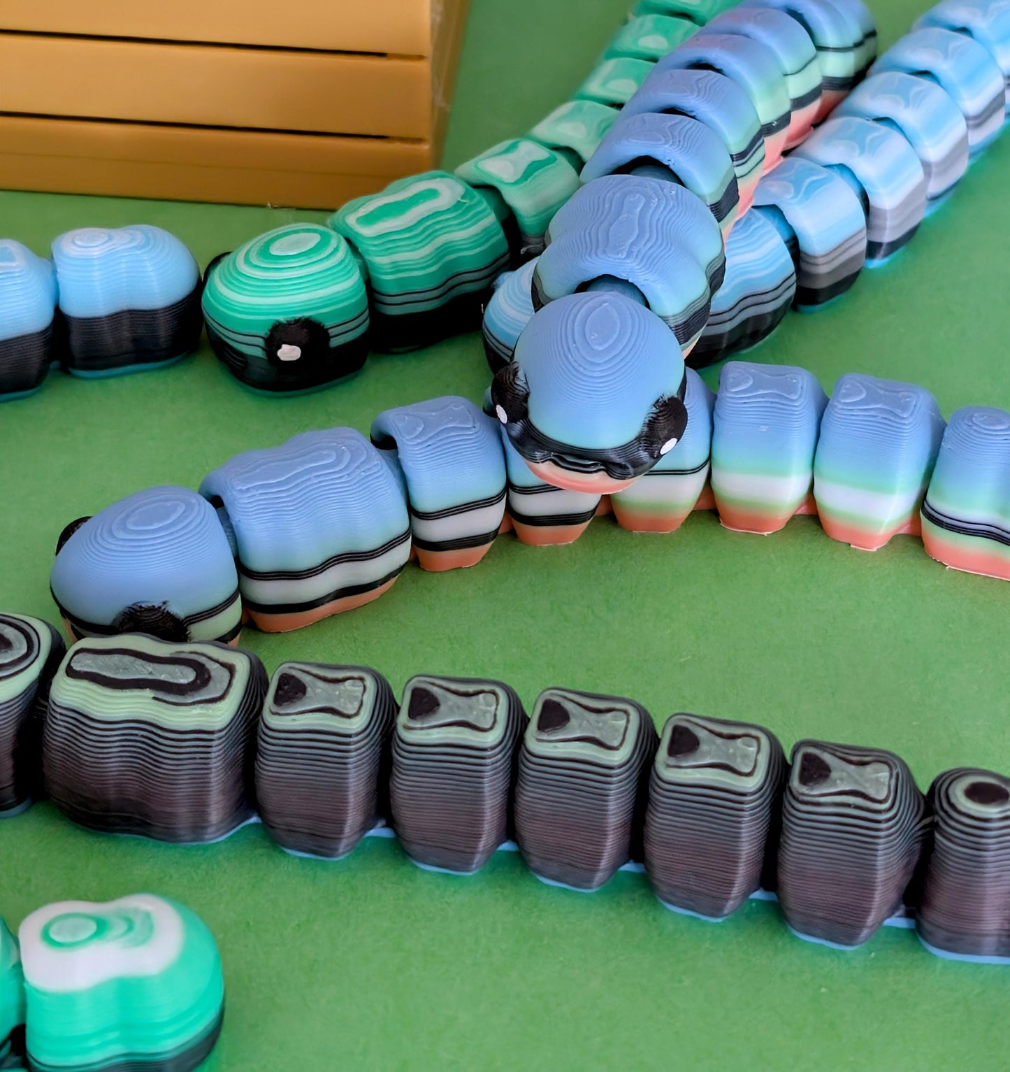 Ready to Ship - Unique Flushies Fidget Worms – Made from Purged 3D Printer Filament