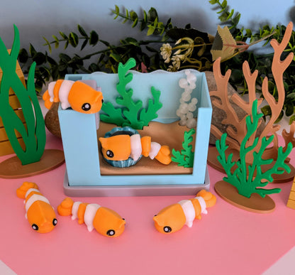Adopt a Pet Shrimp – 3D Printed Mini Aquarium Set or single Shrimp