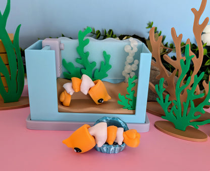 Adopt a Pet Shrimp – 3D Printed Mini Aquarium Set or single Shrimp