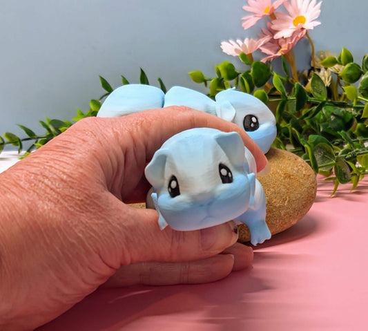 Guinea Pig Glacier Blue 3D Printed Articulated