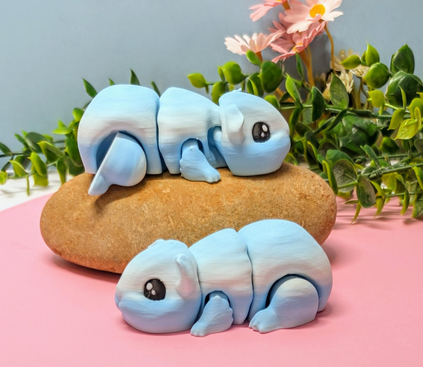 Guinea Pig Glacier Blue 3D Printed Articulated