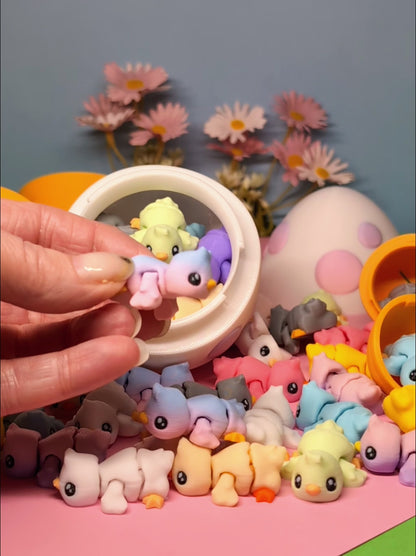 Tiny Baby Chicks (Optional Carrot or Egg) 3D Printed Articulated