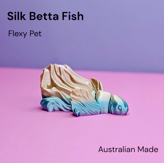 3D Printed Betta Fighting Fish – Stunning Rainbow Silk Filament