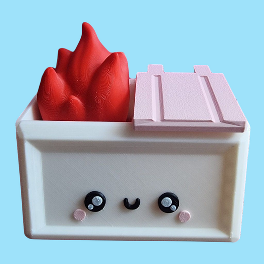 3D Printed Kawaii Style Dumpster Fire. Last one.